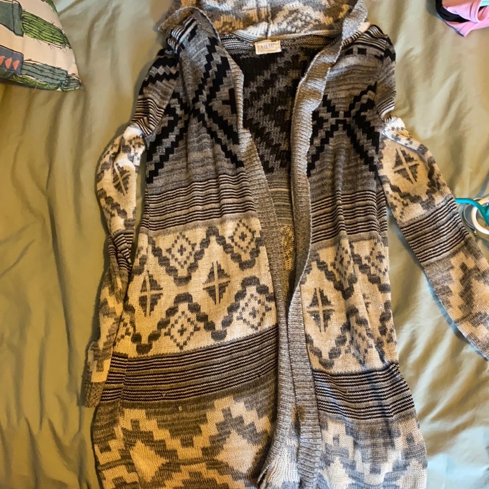 LA hearts tribal print cardigan